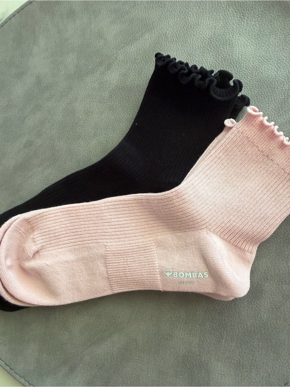 Bombas Set/2 Ruffle Rib Quarter Socks